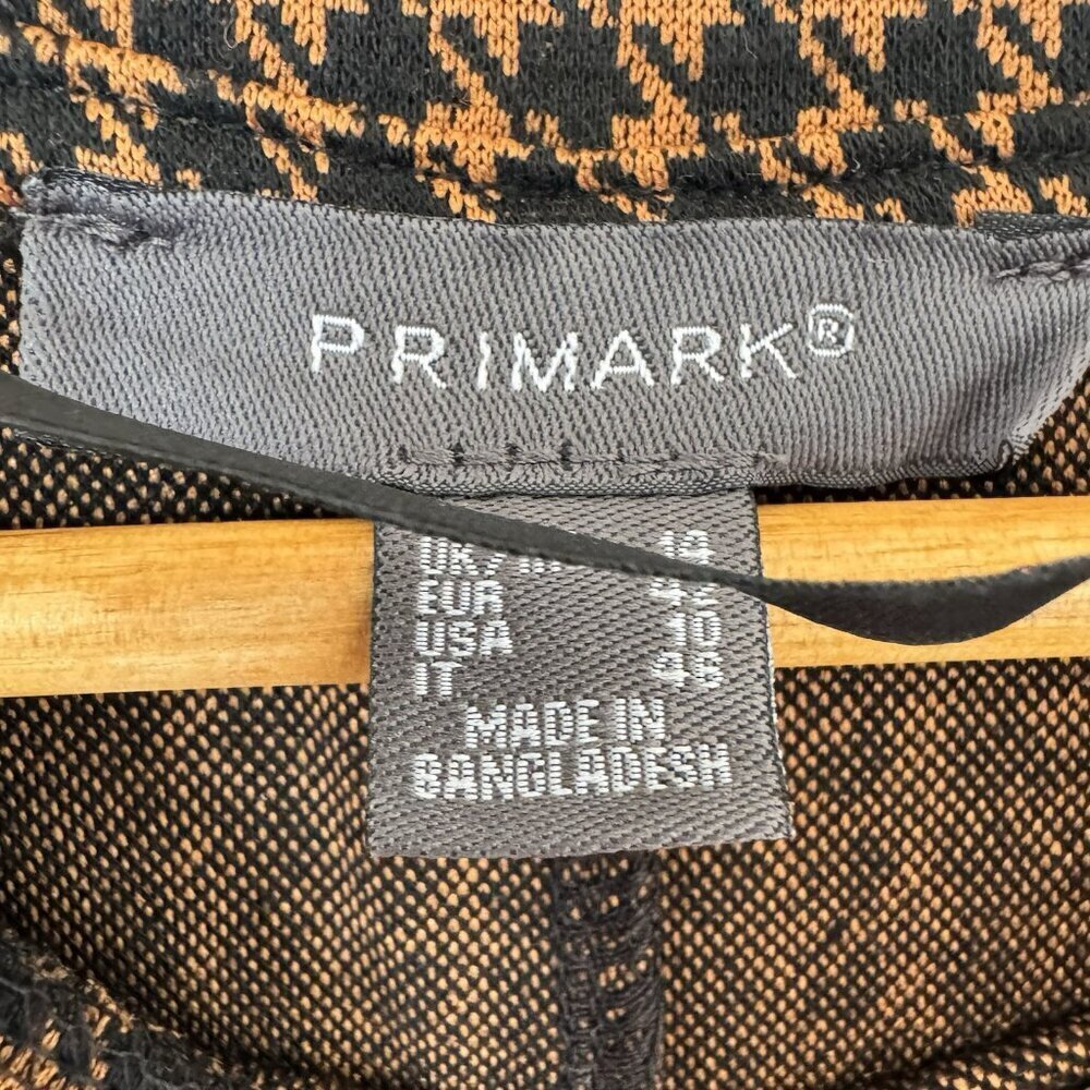 Brown Houndstooth Dress Womens Dress Size 10 Womens Dress Ladies Primark Brown - Picture 4 of 7